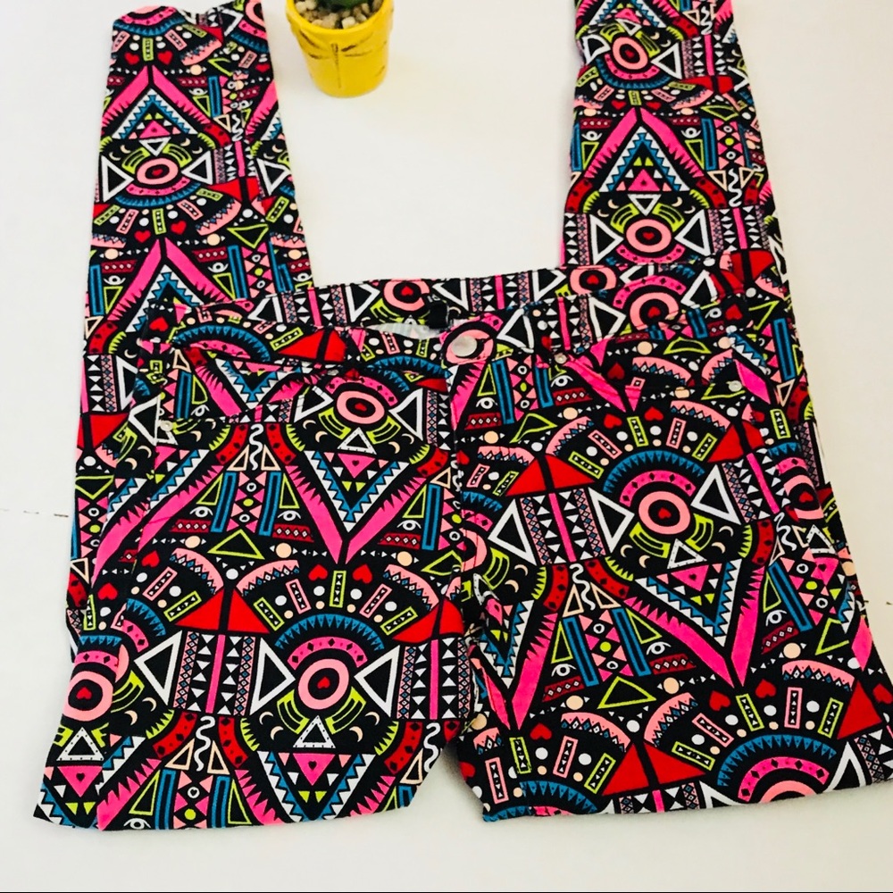 Divided Multicolor Skinny Pants - Picture 3 of 5